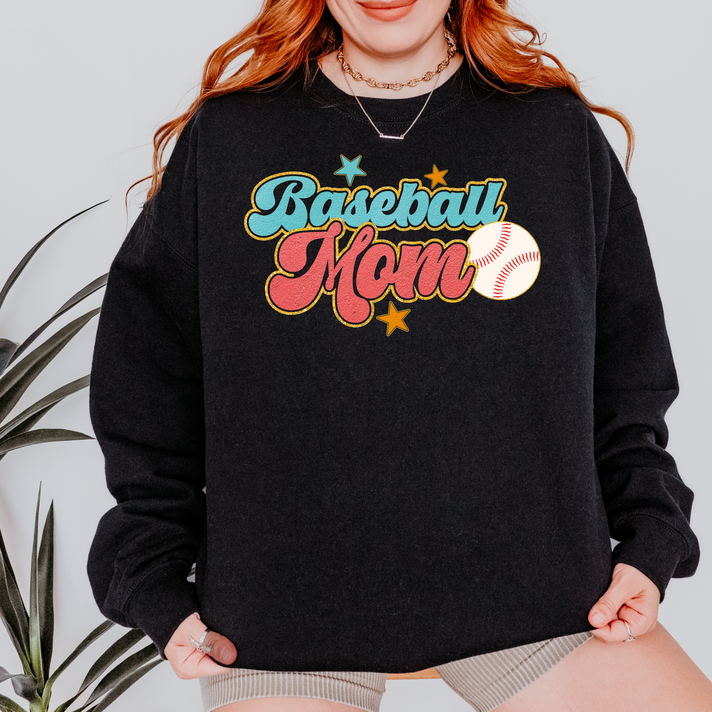 Baseball Mom Crewneck Sweatshirt