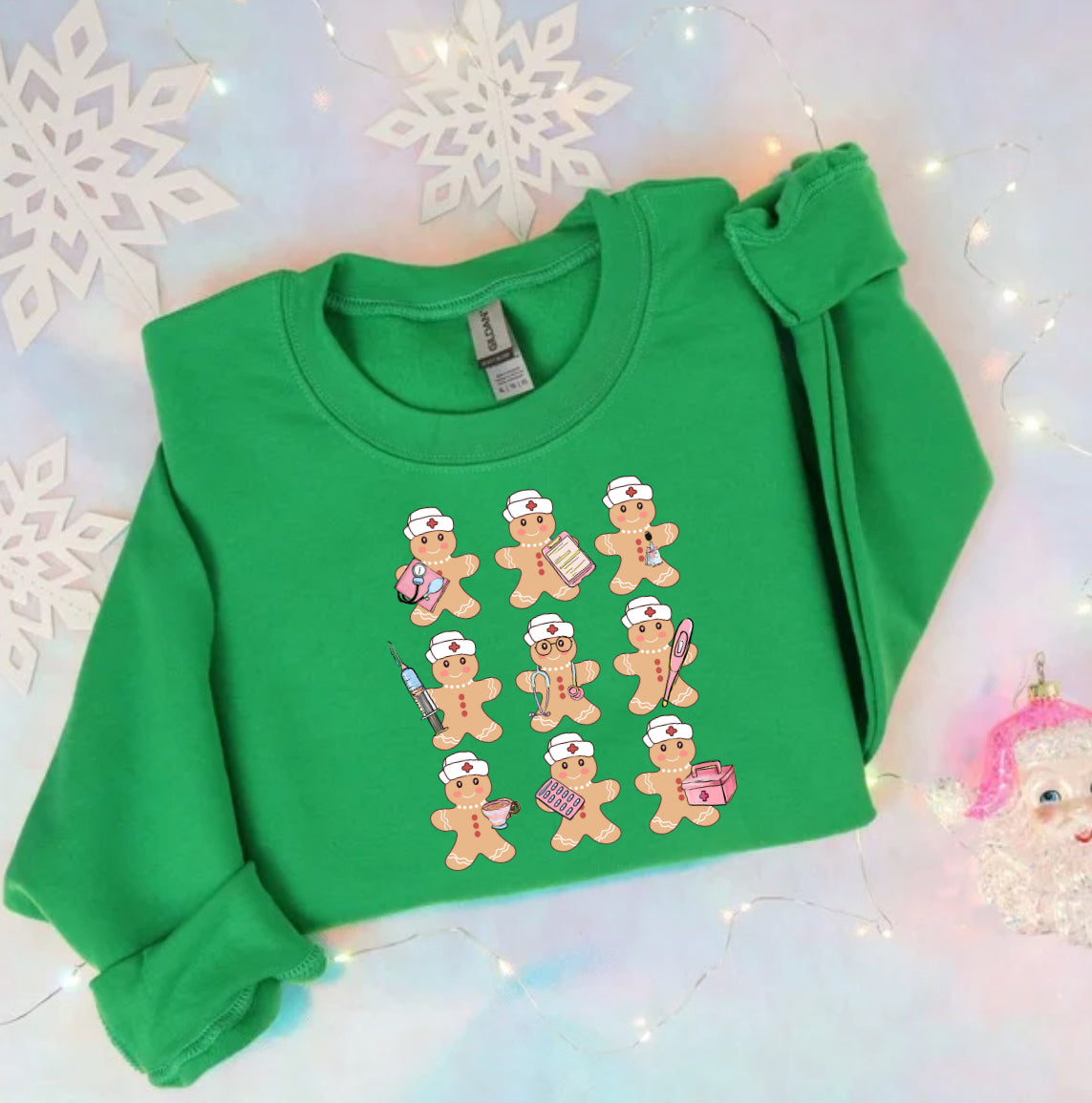 Gingerbread Nurse Christmas Sweatshirt