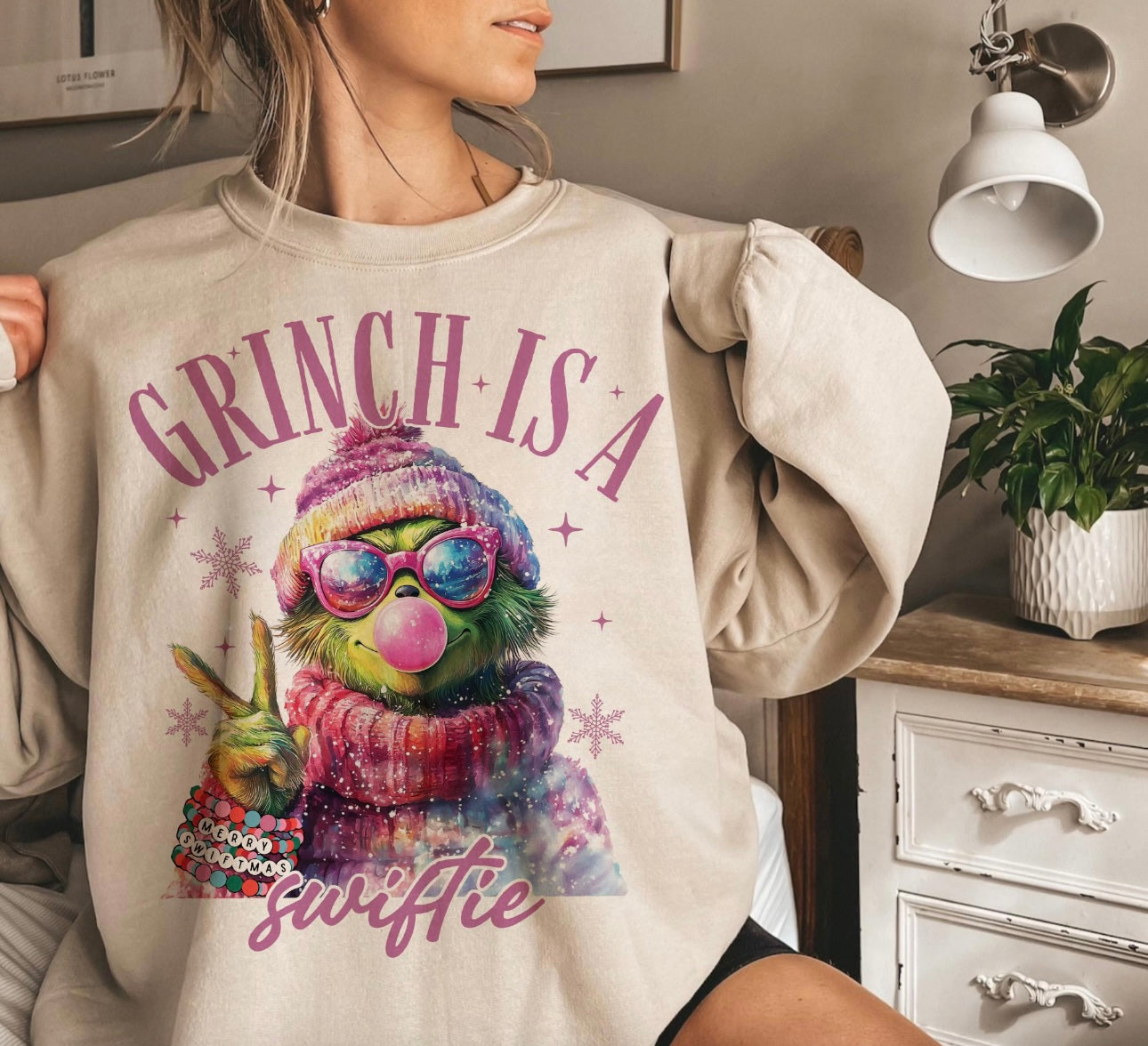 Mean Guy is a Sw1ft1e | Christmas Crewneck Sweatshirt
