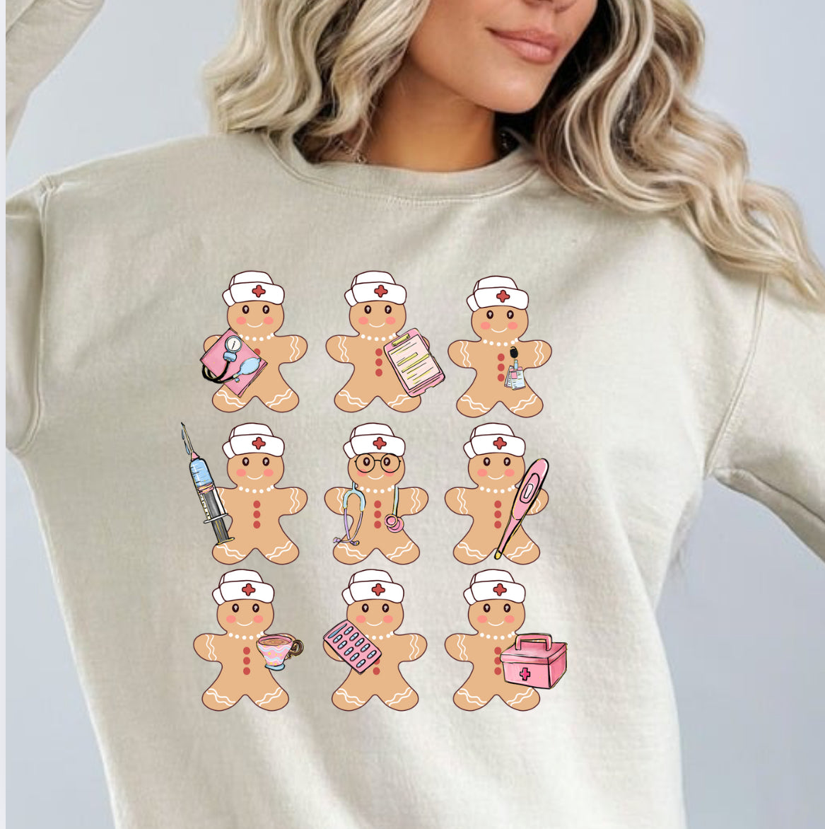 Gingerbread Nurse Christmas Sweatshirt