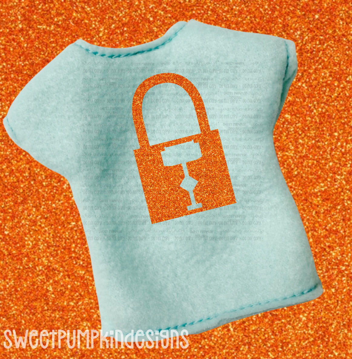 TS lock mint green shirt for 18" doll