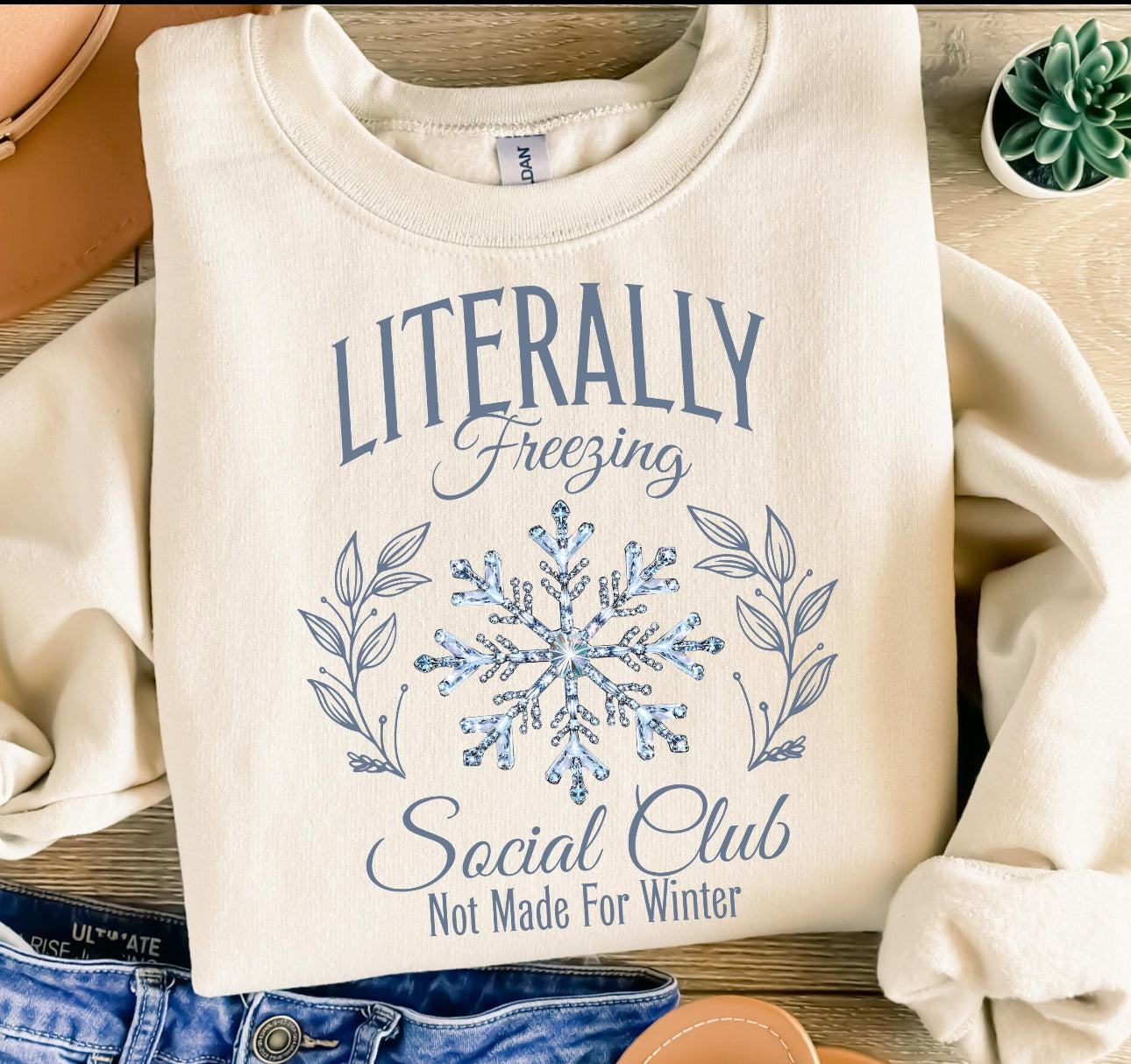 Literally Freezing Social Club Crewneck Sweatshirt