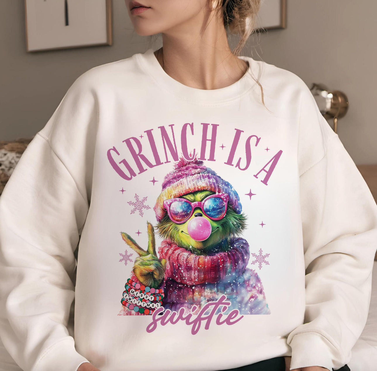 Mean Guy is a Sw1ft1e | Christmas Crewneck Sweatshirt