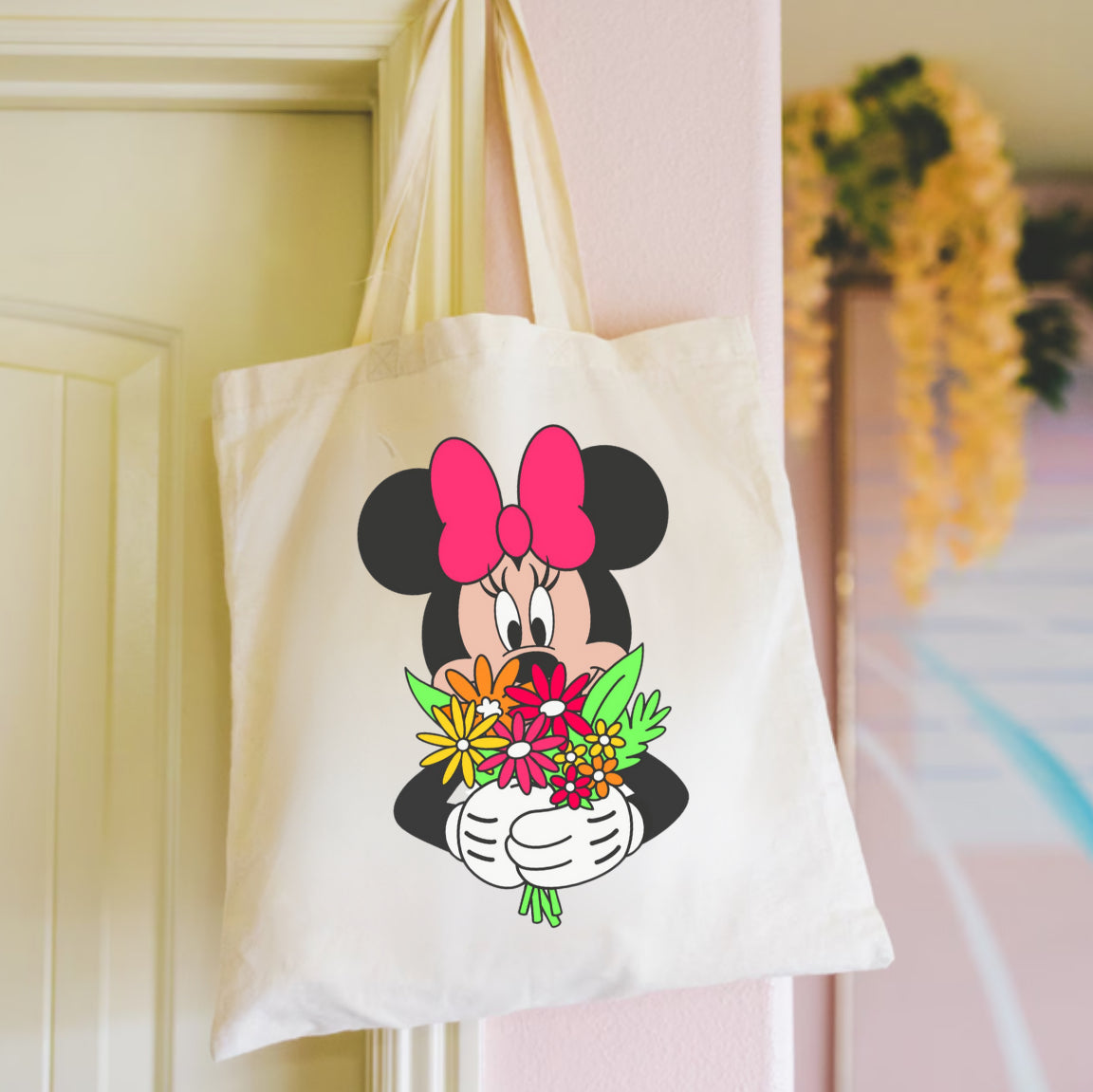 Flower Mouse Tote Bag