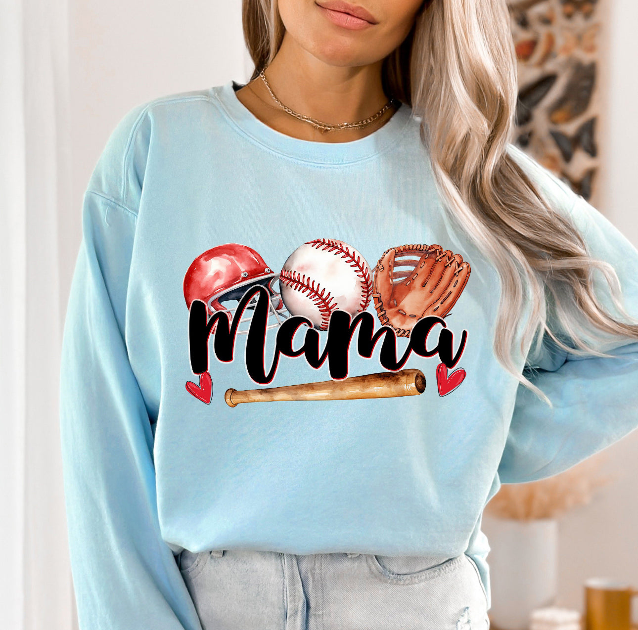 Baseball Mama Crewneck Sweatshirt