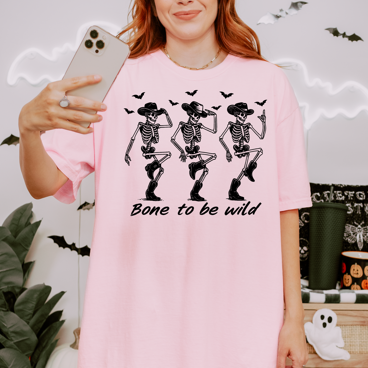 Halloween Skeleton Cowboy Shirt Comfort Colors