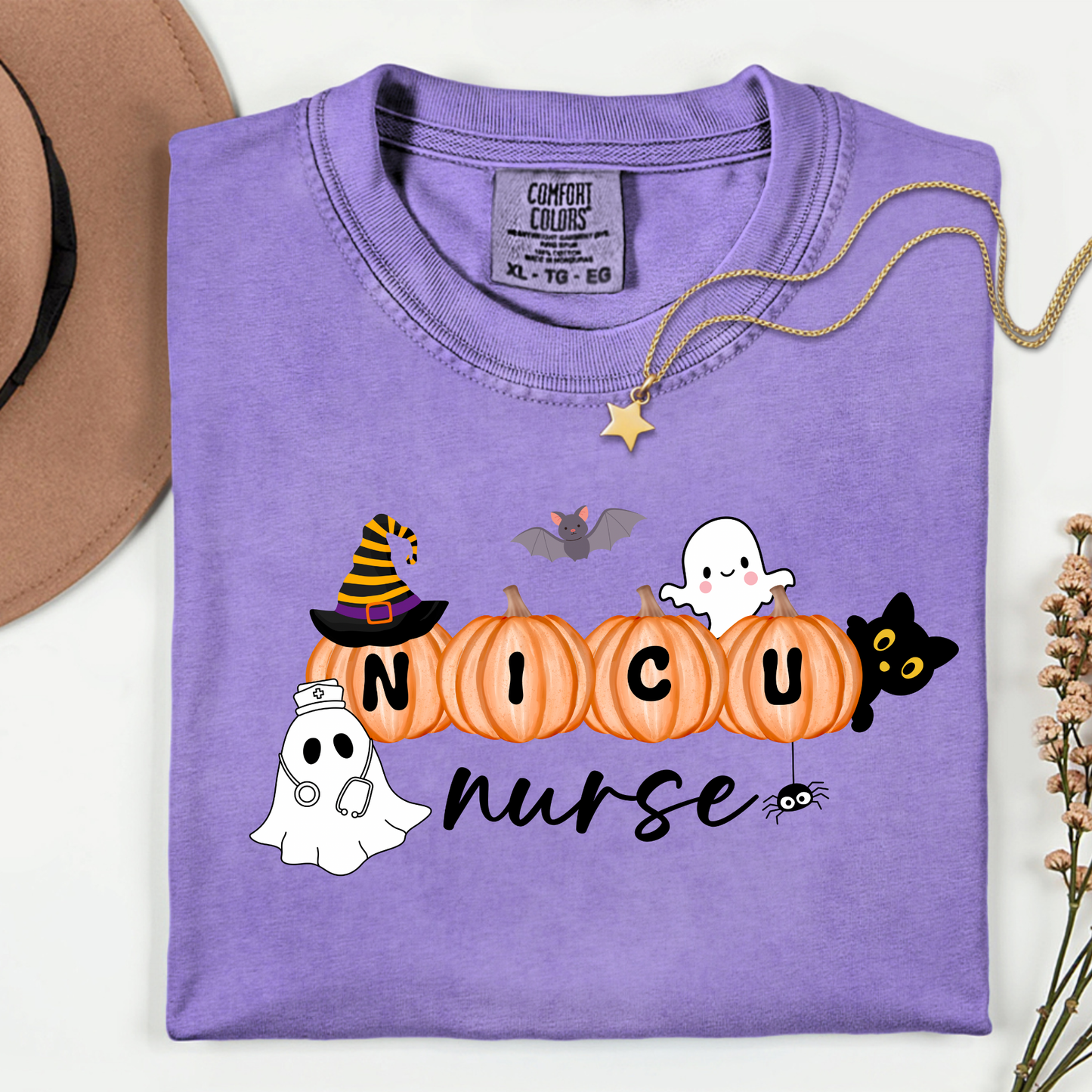 Halloween NICU Nurse Comfort Colors Shirt β Spooky Cute Nurse Tee