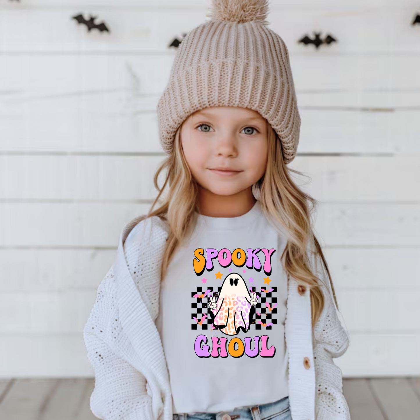 Spooky Ghoul Halloween Shirt for Kids - Comfort Colors