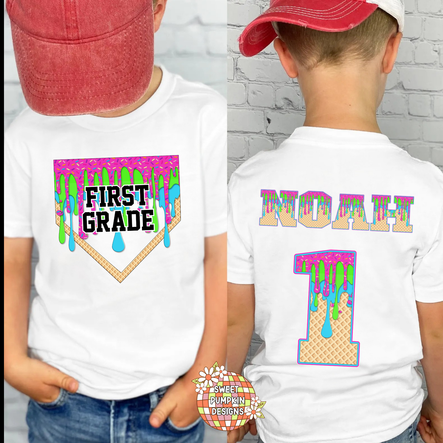 Ice Cream Drip Back to School Shirt for Kids - DRY FIT youth sizes