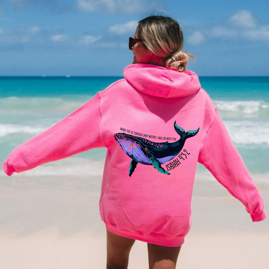 Whale Shark Hoodie, Isaiah 43:2 |  Christian Hoodie