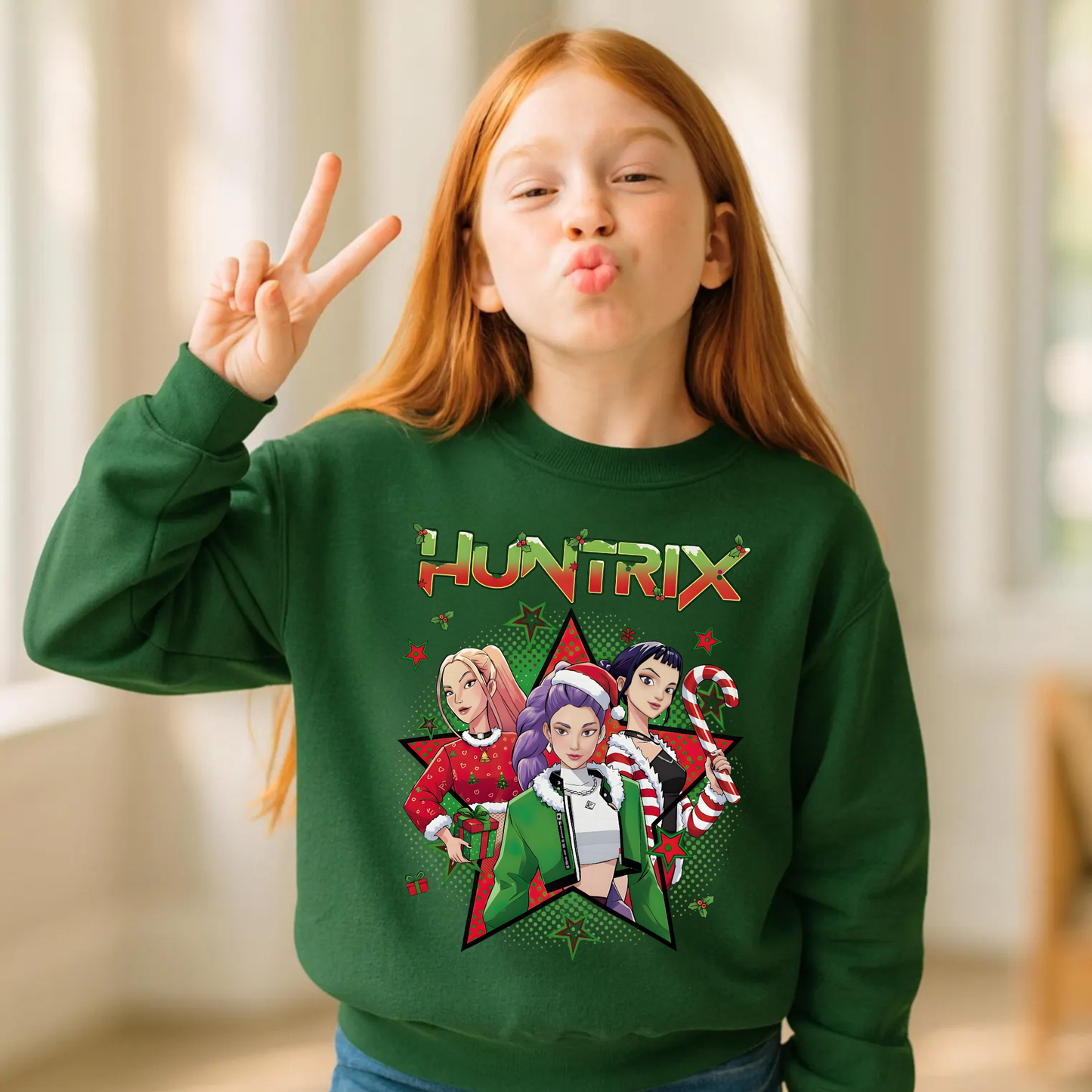 K-pop Christmas Sweatshirt Design 1 for Youth and Adults
