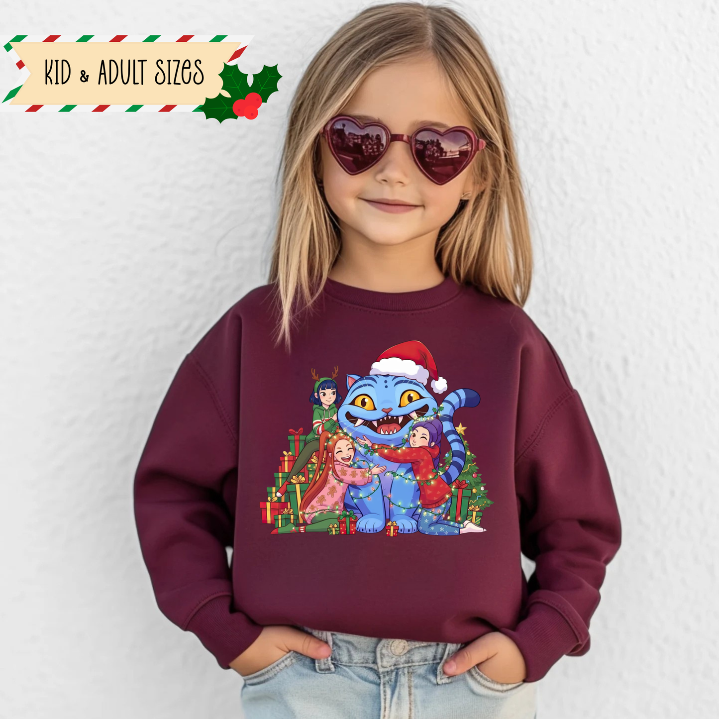 K-pop Christmas Sweatshirt Design 2 for Youth and Adults