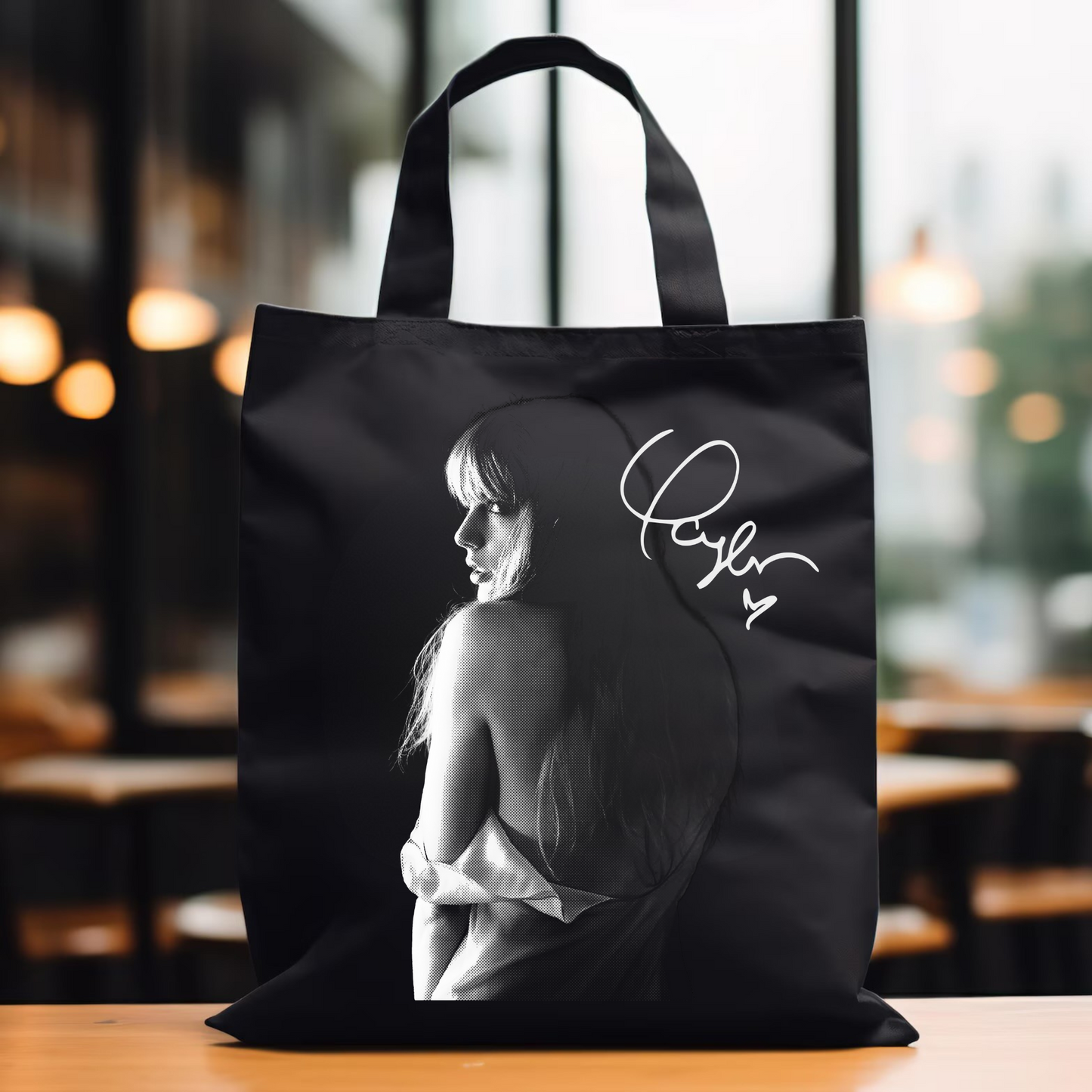 TS Black Tote Bag