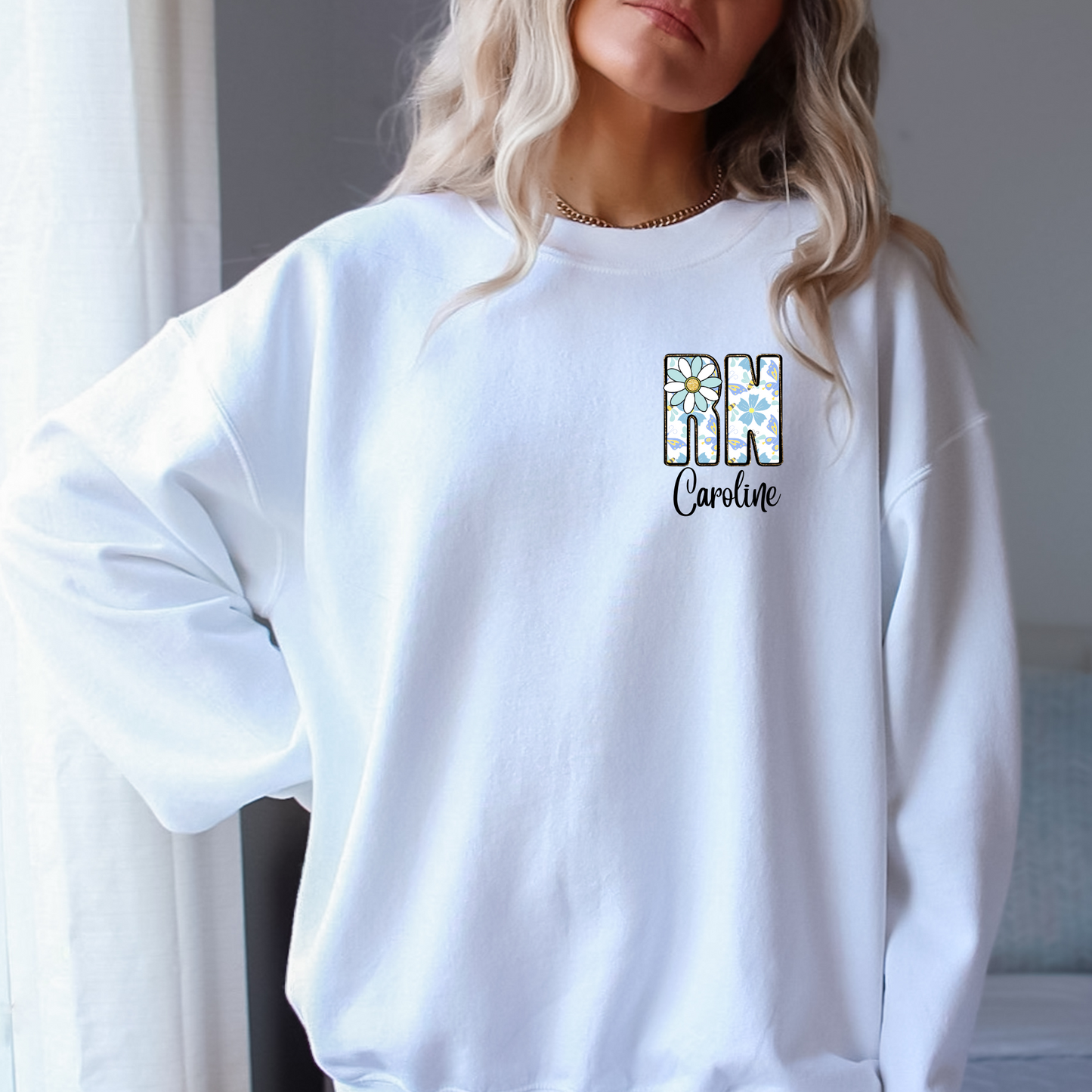 Personalized RN Registered Nurse Crewneck Sweatshirt