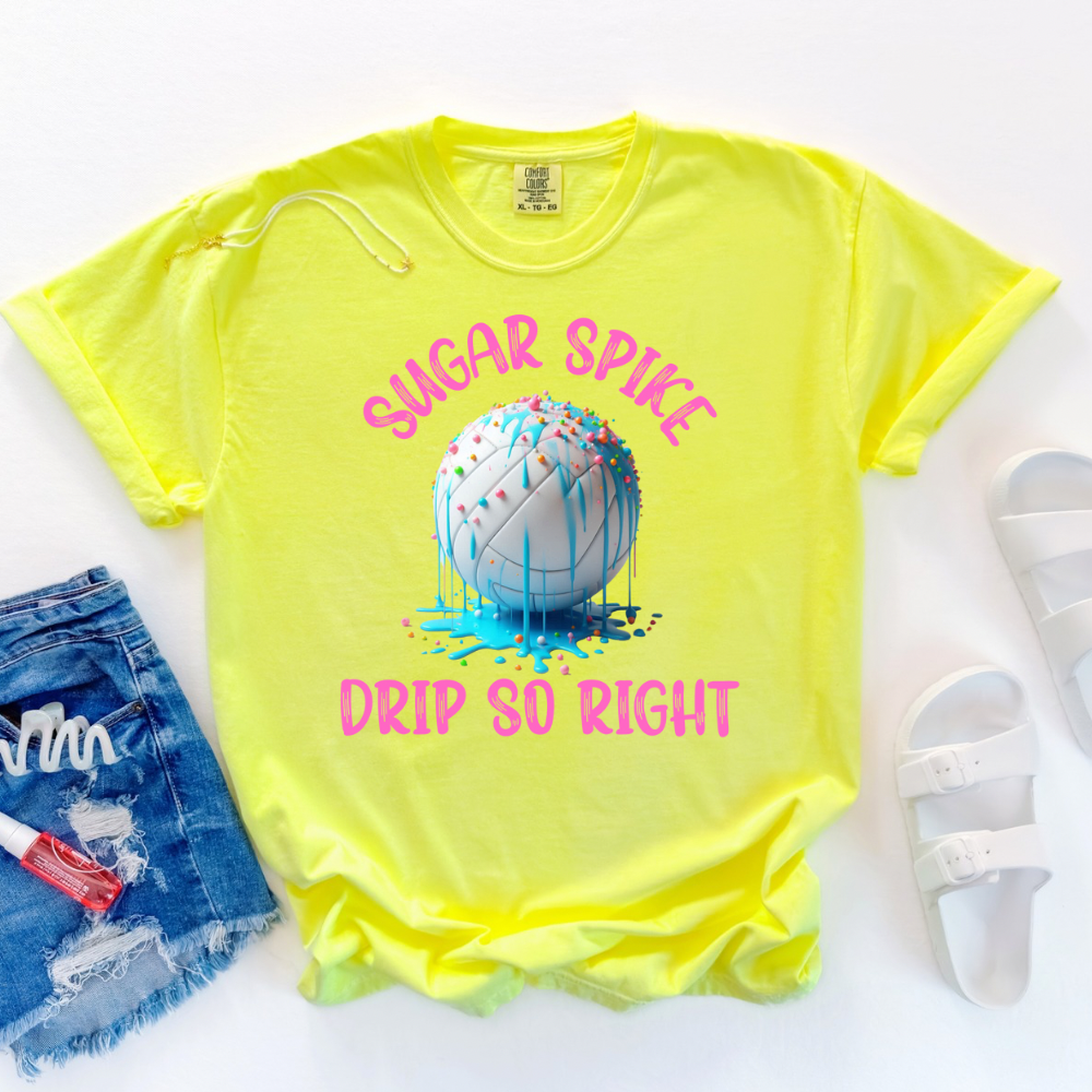Volleyball Neon Drip Shirt