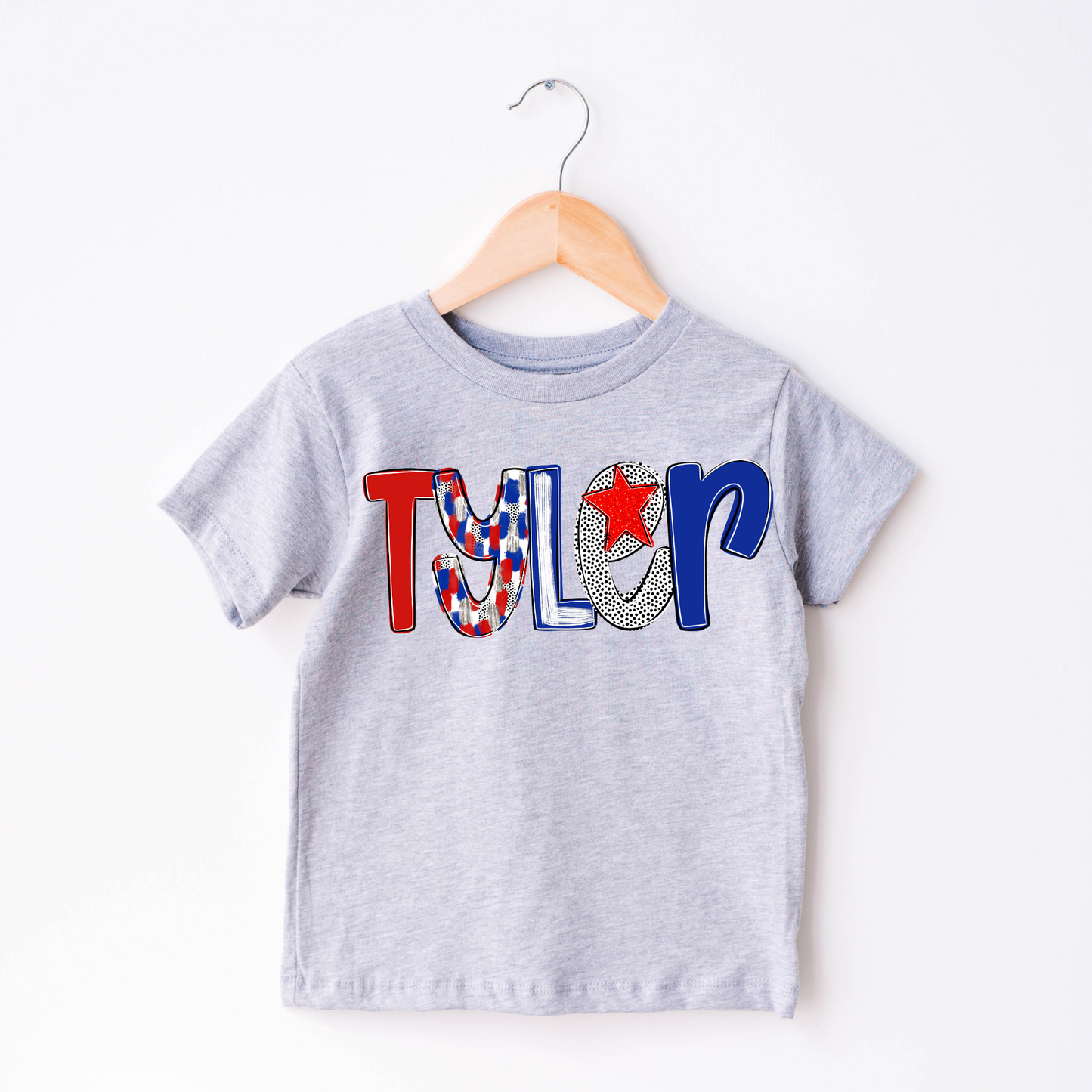 Custom Name 4th of July Shirt for Kids