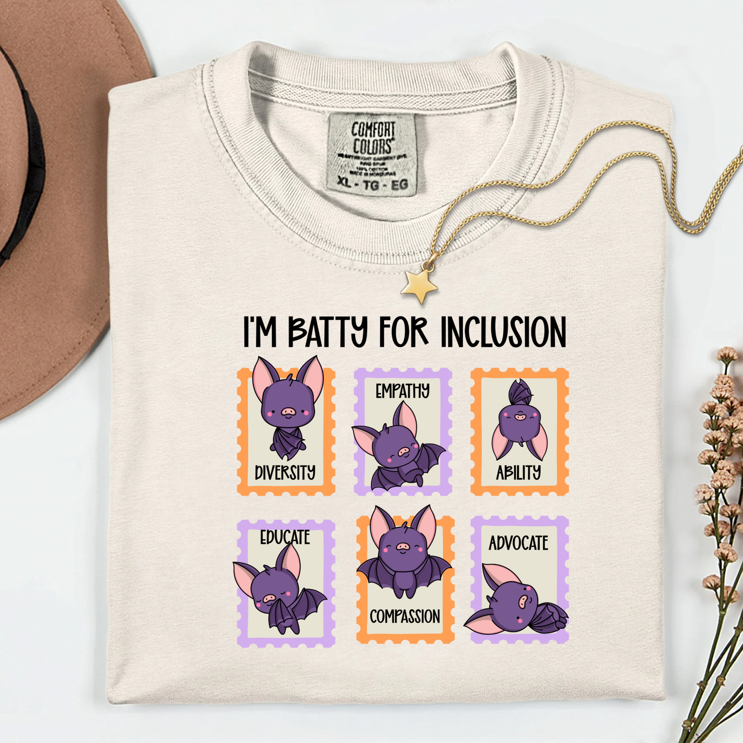 Inclusion Halloween Shirt β Comfort Colors Ghost Tee with Inclusive Message
