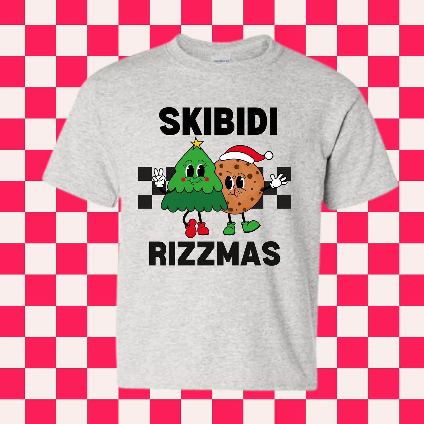 Skibidi Rizzmas Christmas Shirt for Kids
