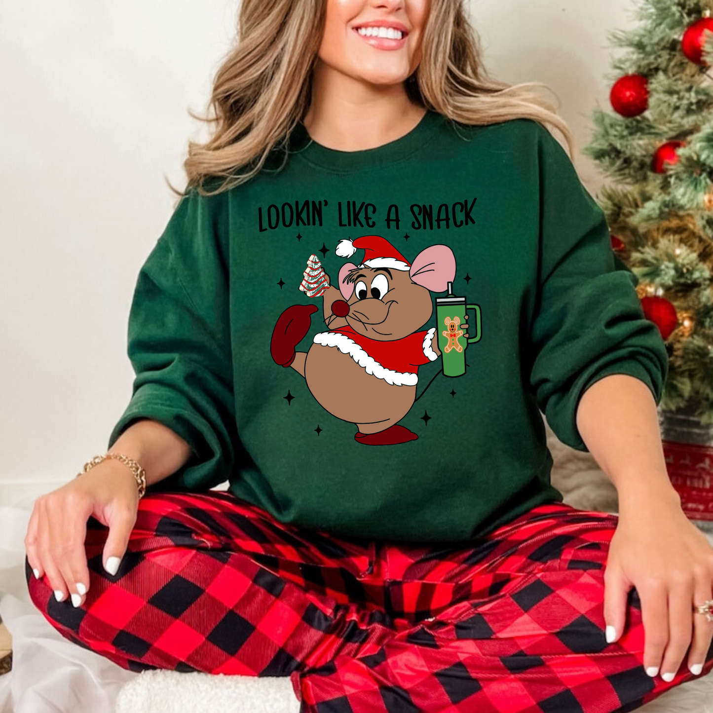 Looking Like A Snack Christmas Mouse Sweatshirt