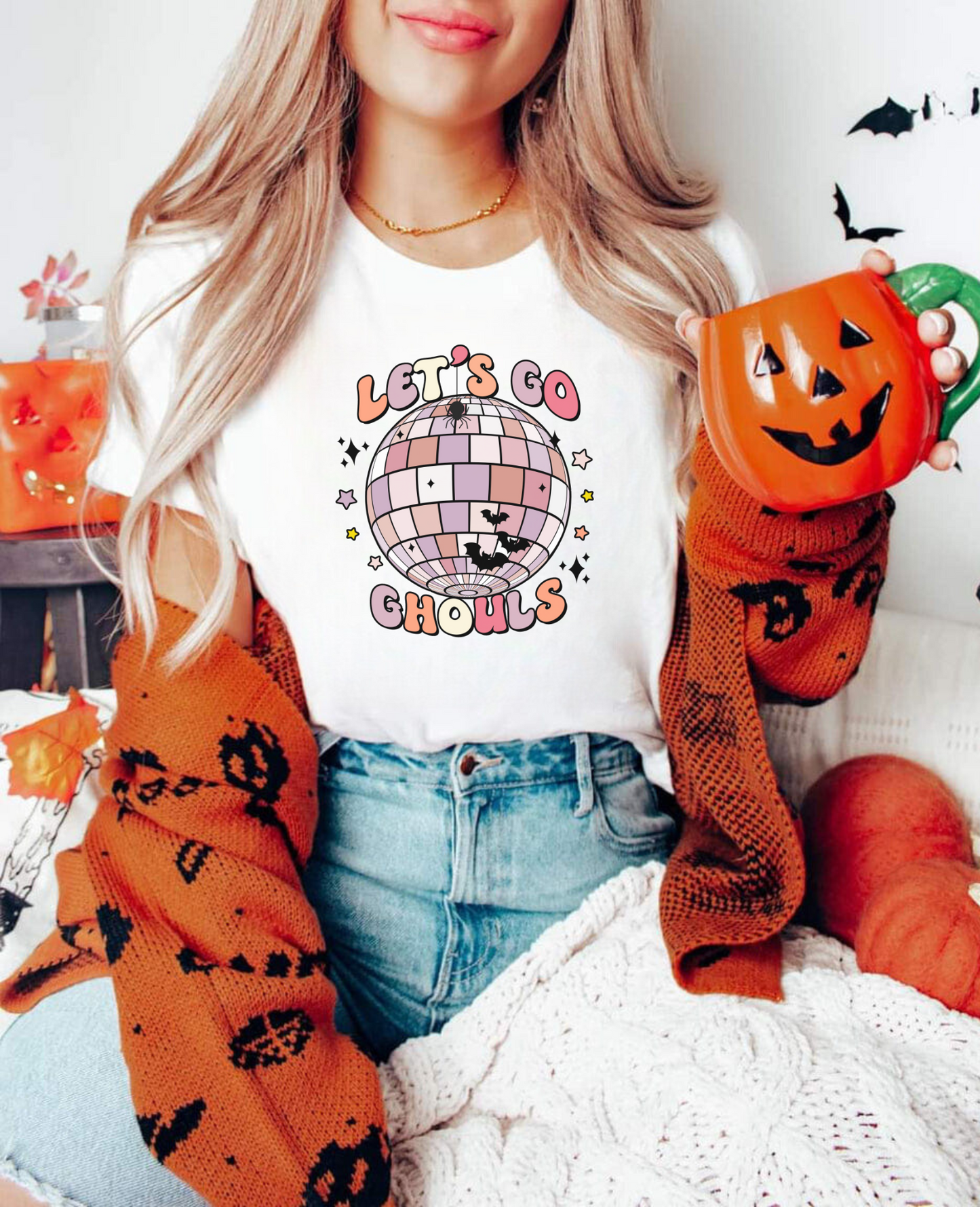 Let's Go Ghouls! Retro Halloween Shirt for a Spooktacular Style