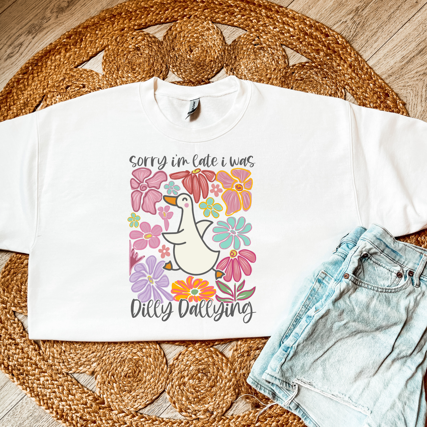Funny Goose Shirt- Dilly Dallying Goose
