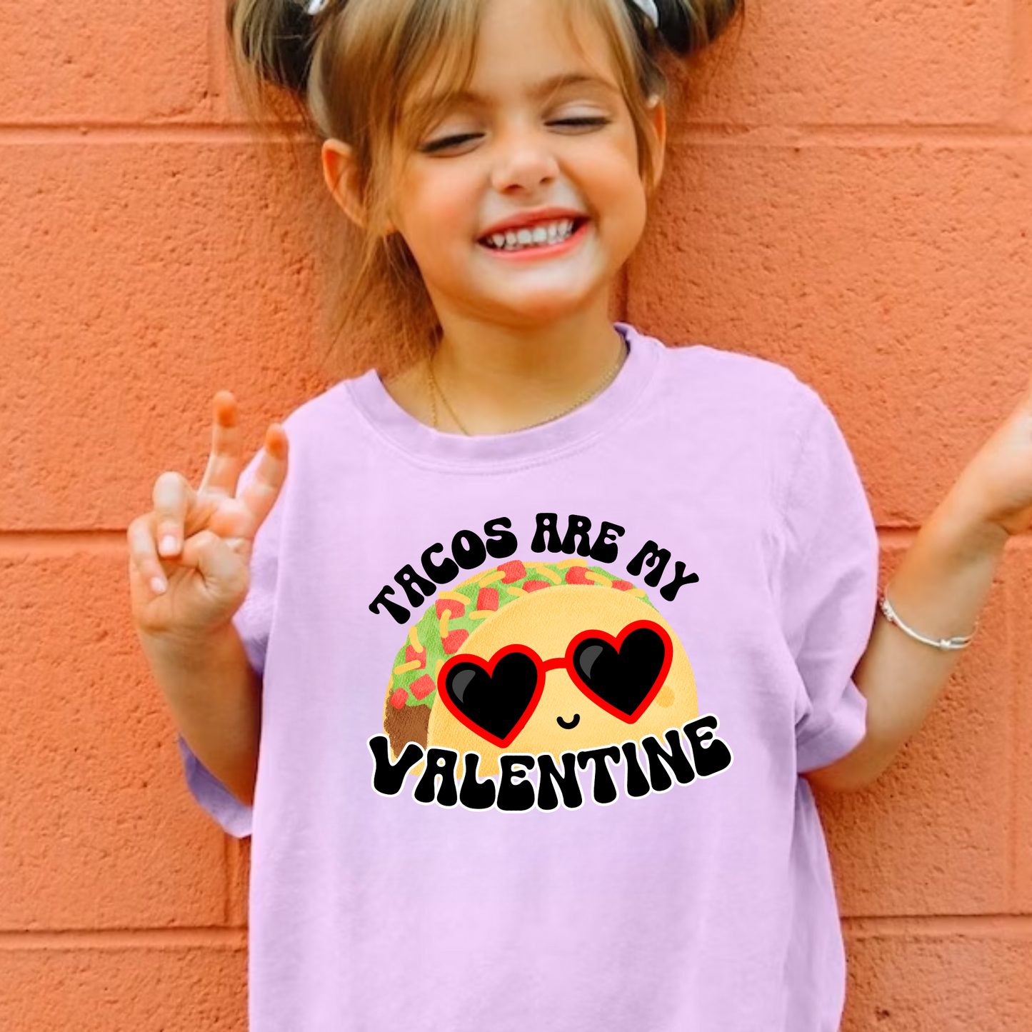 Tacos Are My Valentine | Valentine's Day Shirt for Kids