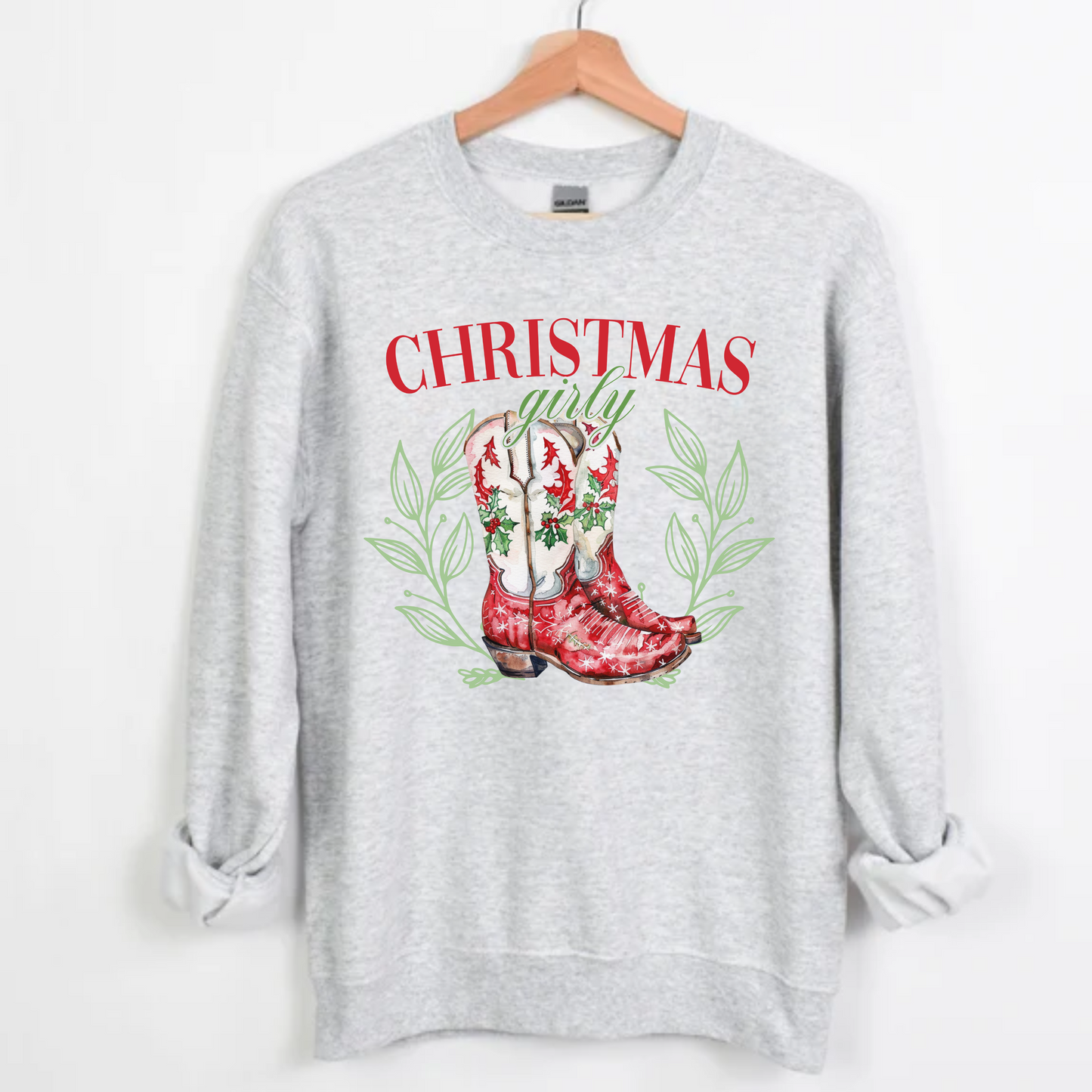 Christmas Girly Coquette Crewneck Sweatshirt