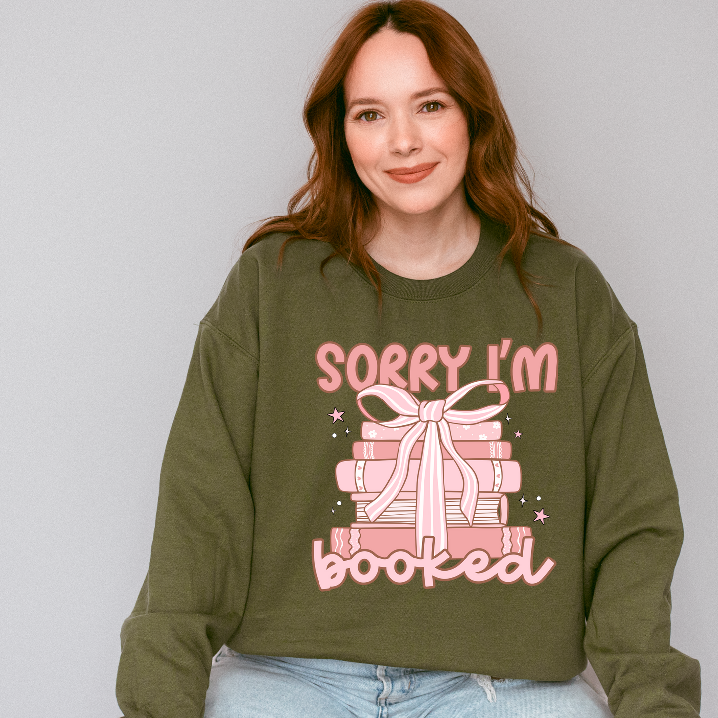 Sorry I'm Booked | Book Lover Crewneck Sweatshirt