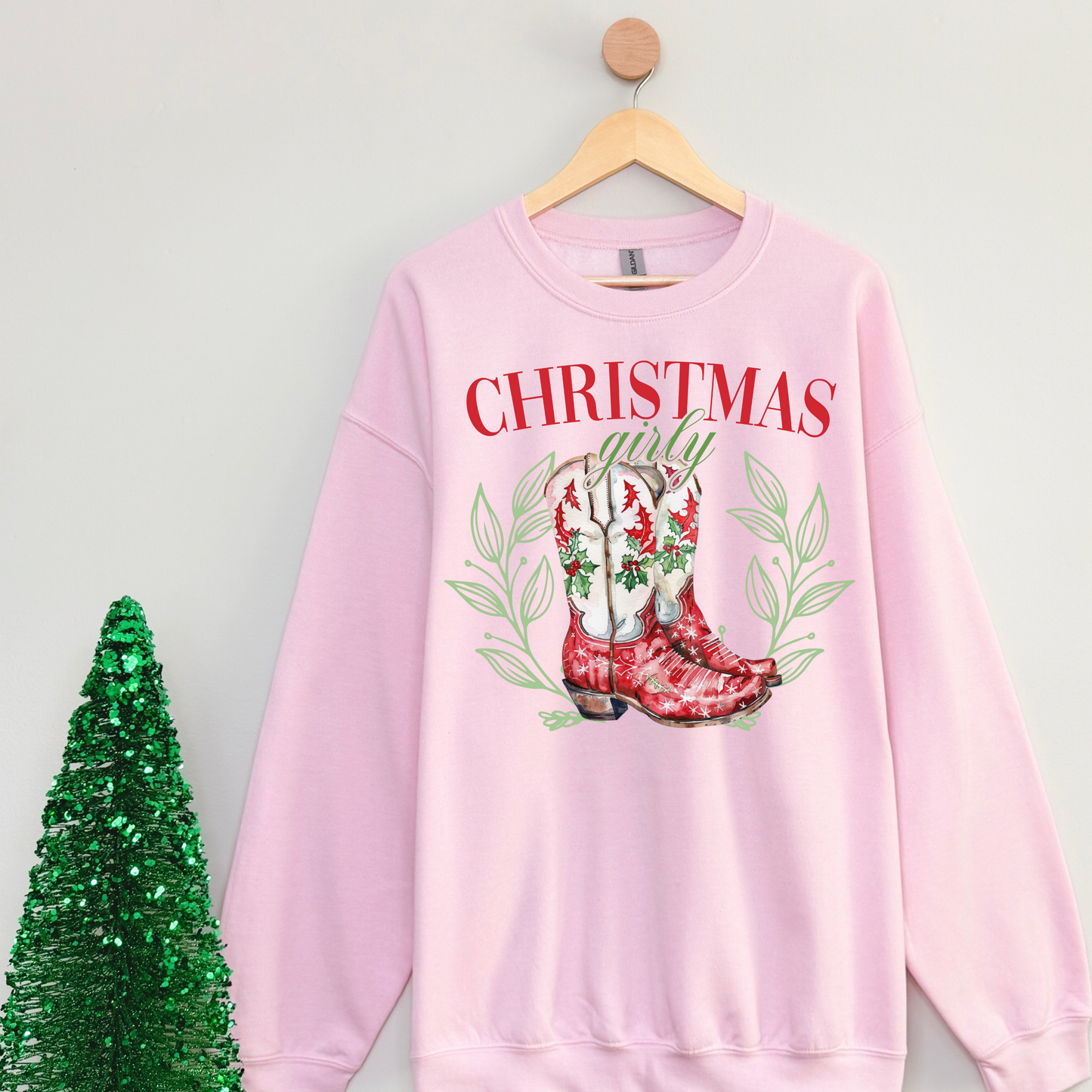 Christmas Girly Coquette Crewneck Sweatshirt