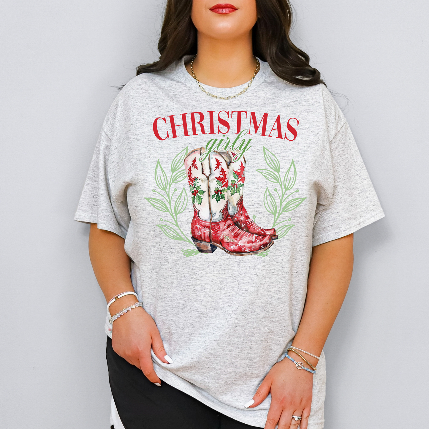 Christmas Girly Coquette Crewneck Sweatshirt