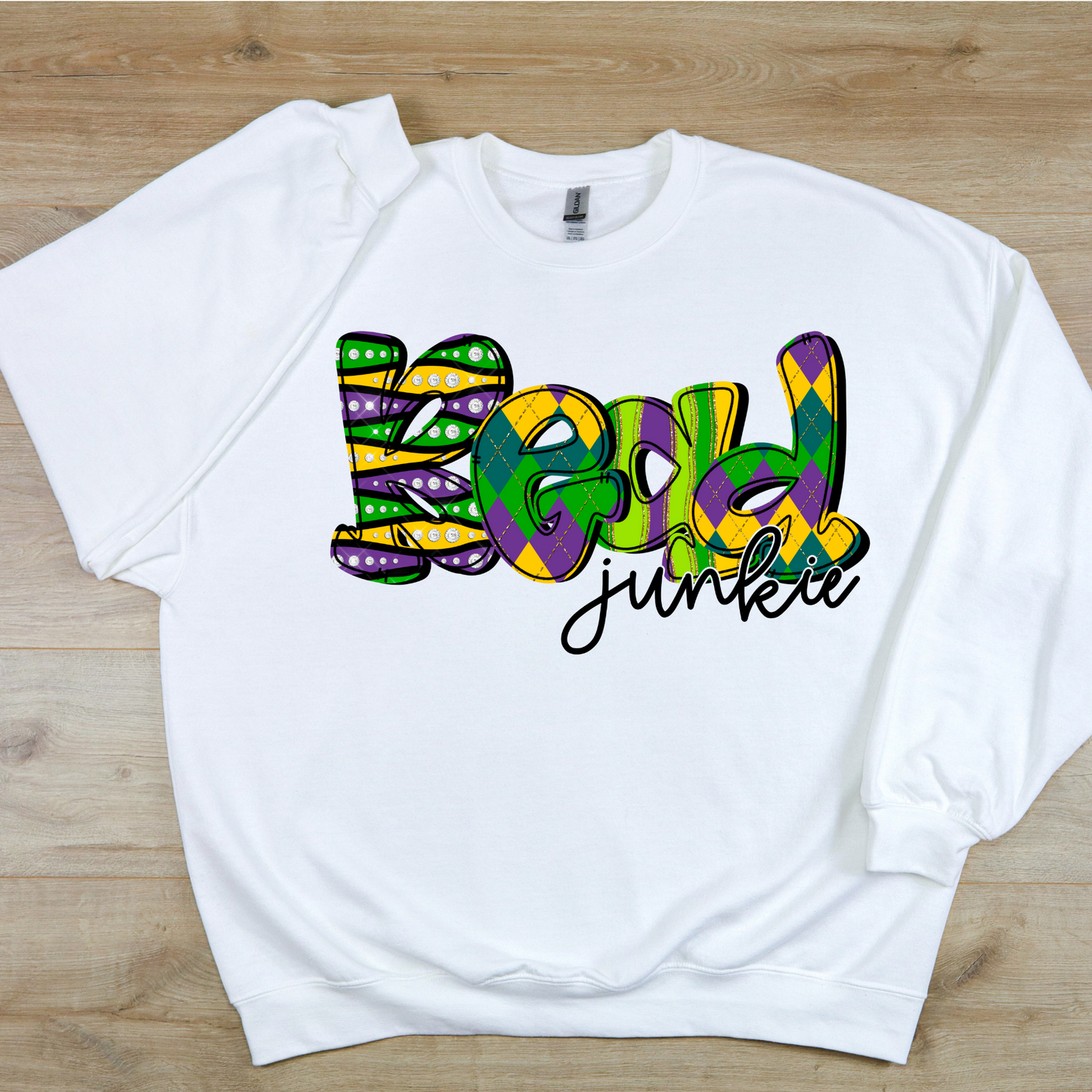 Bead Junkie Mardi Gras Sweatshirt