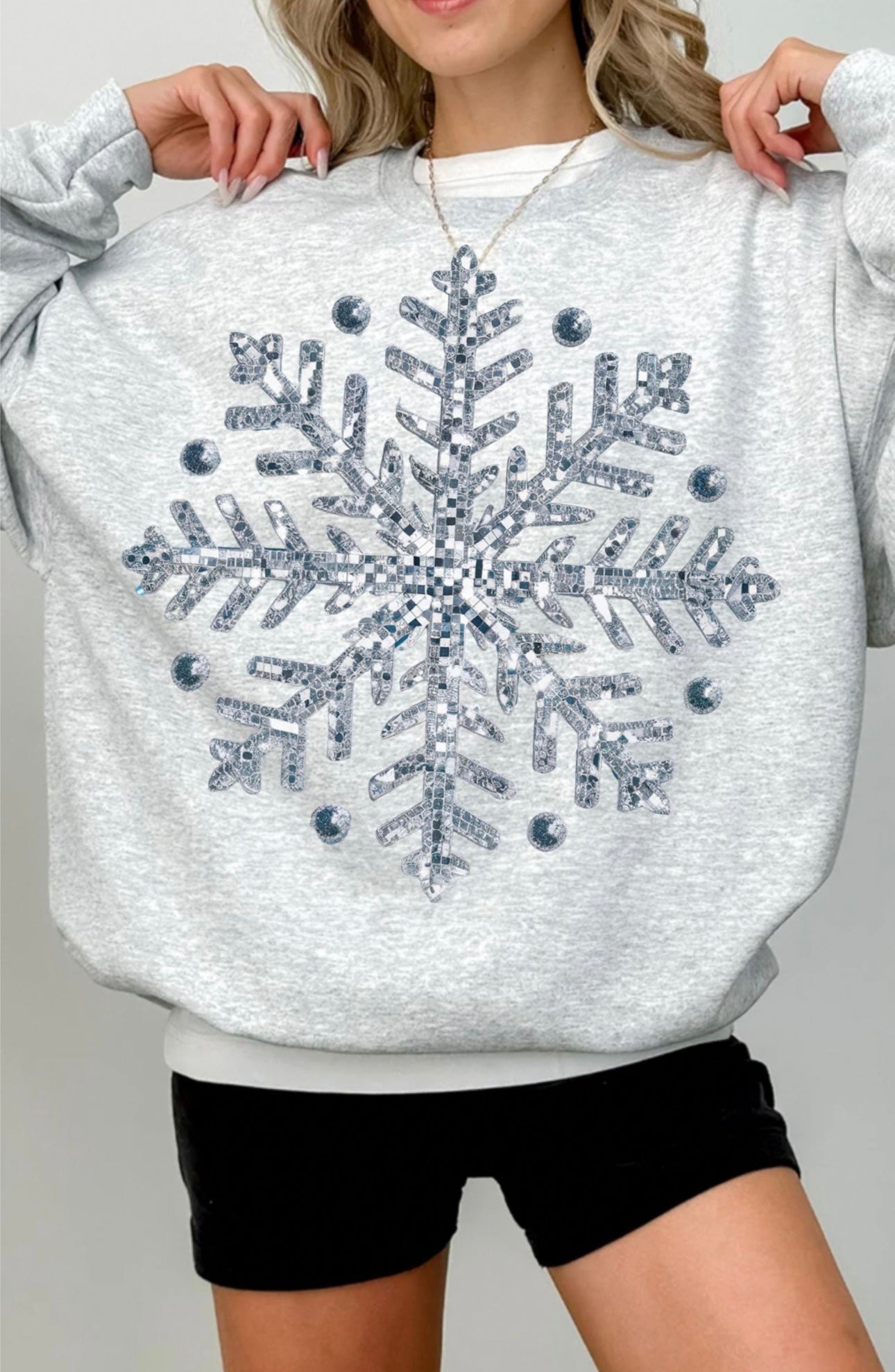 Snowflake Christmas Crewneck Sweatshirt