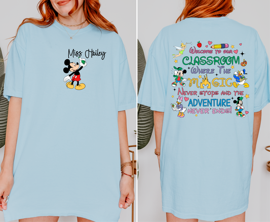 Custom Magical Classroom Teacher Shirt with Name