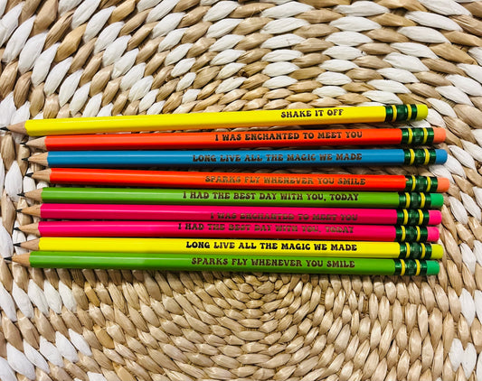Motivational Lyric Pencils Set of 5