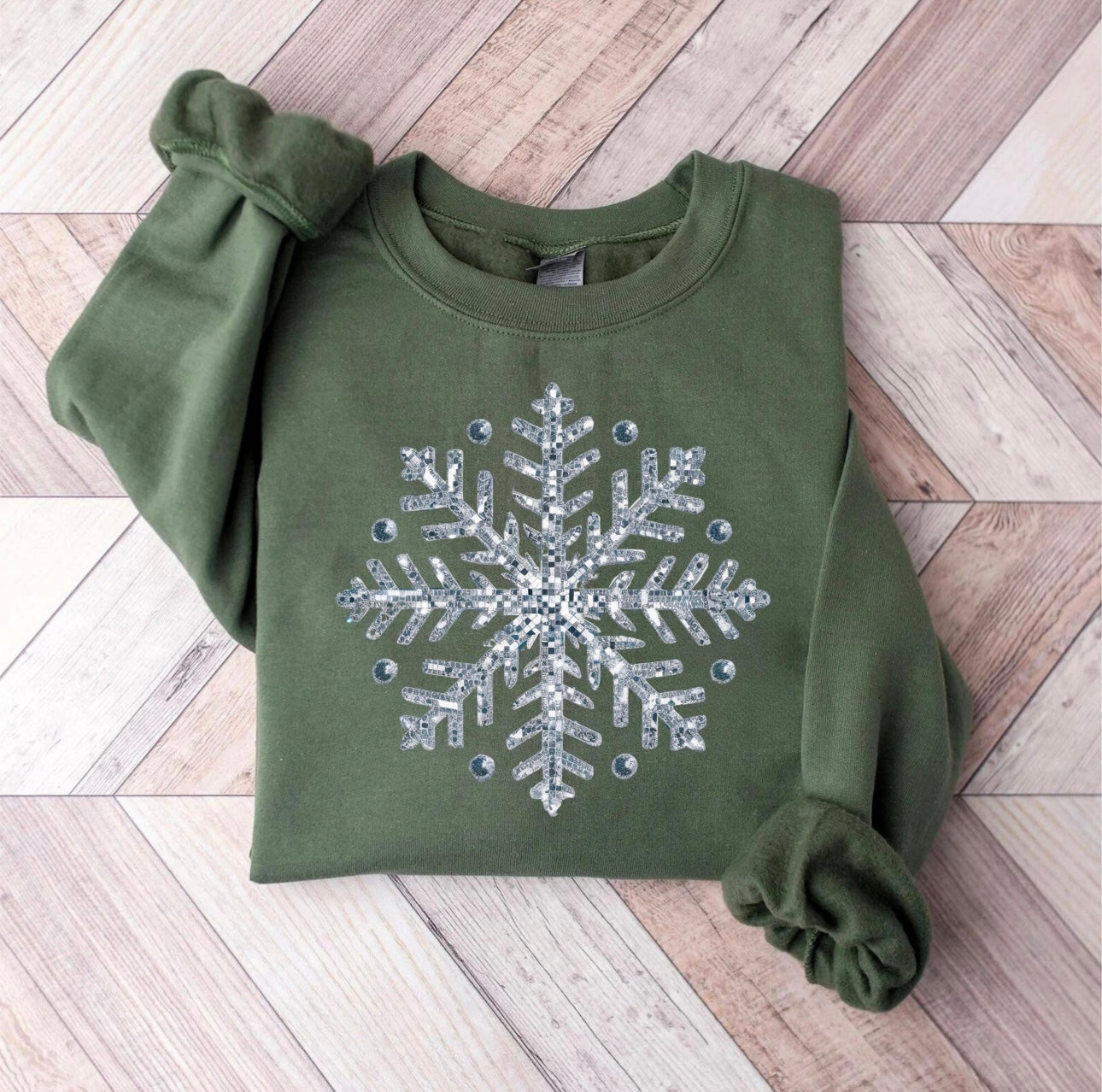 Snowflake Christmas Crewneck Sweatshirt