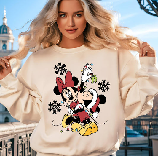 Christmas Mistletoe Mouse Crewneck Sweatshirt