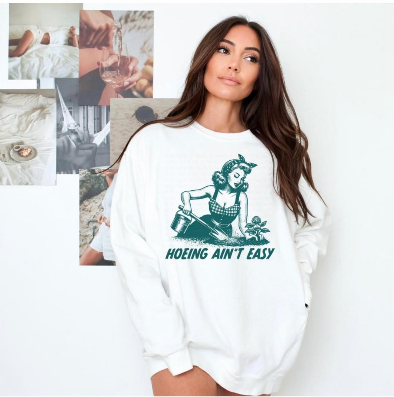 $20 Crewneck | Hoeing Ain’t Easy