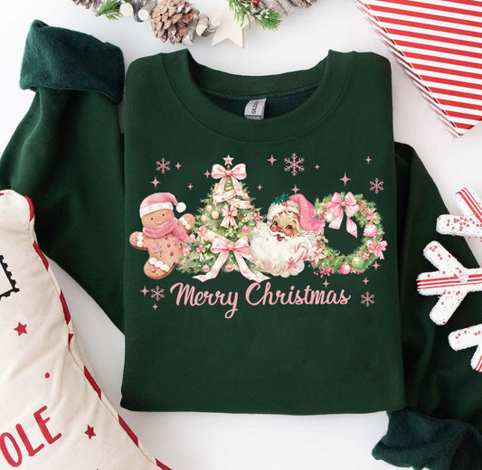 Pink Preview Sale - Pink Merry Christmas Sweatshirt