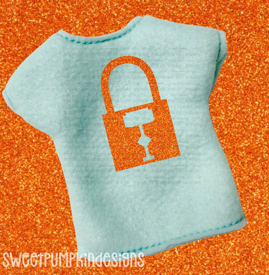 TS lock mint green shirt for 18" doll
