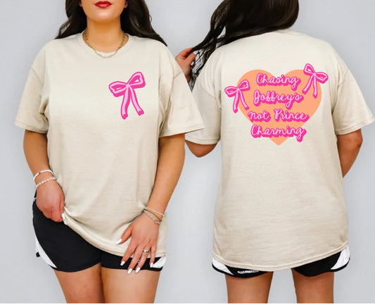 Chasing Coffee Not Prince Charming Shirt