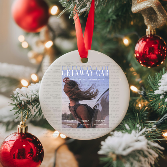 GETAWAY CAR CHRISTMAS ORNAMENT