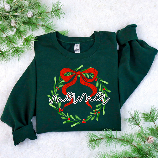 Mama Christmas Wreath Sweatshirt