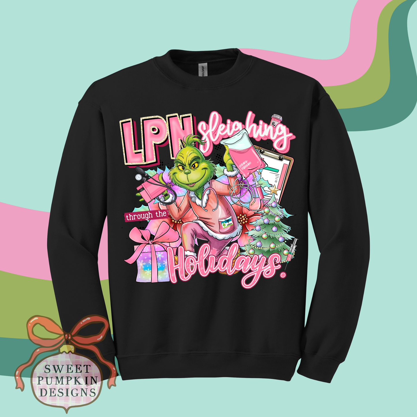 OCCUPATION SLEIGHING THE HOLIDAYS (MEAN ONE) SWEATSHIRT - Custom Nurse, RN, LPN, CNA, or Dental Hygienist Holiday Crewneck