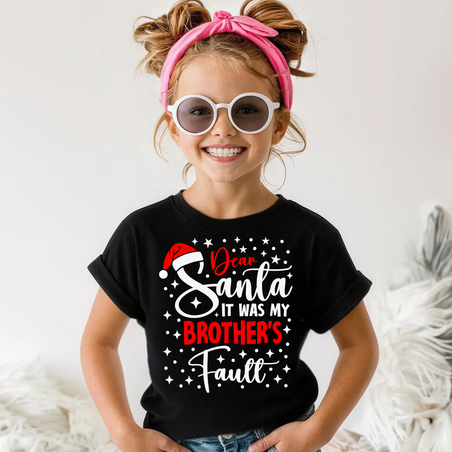 DEAR SANTA MY BROTHER DID IT - YOUTH SHIRT - SNOW DAY SALE