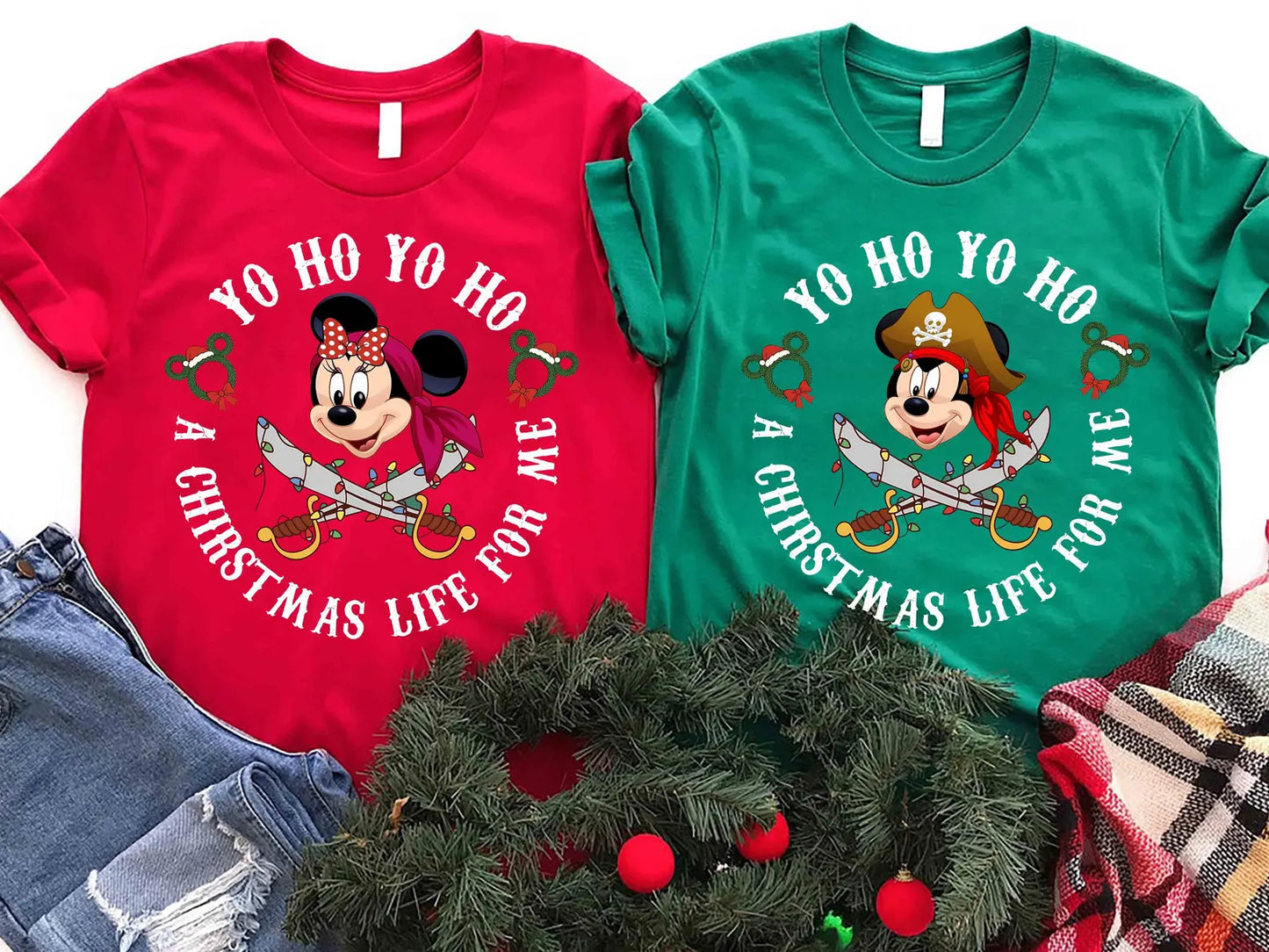 Christmas Pirate Cruise Shirt for Adults and Kids