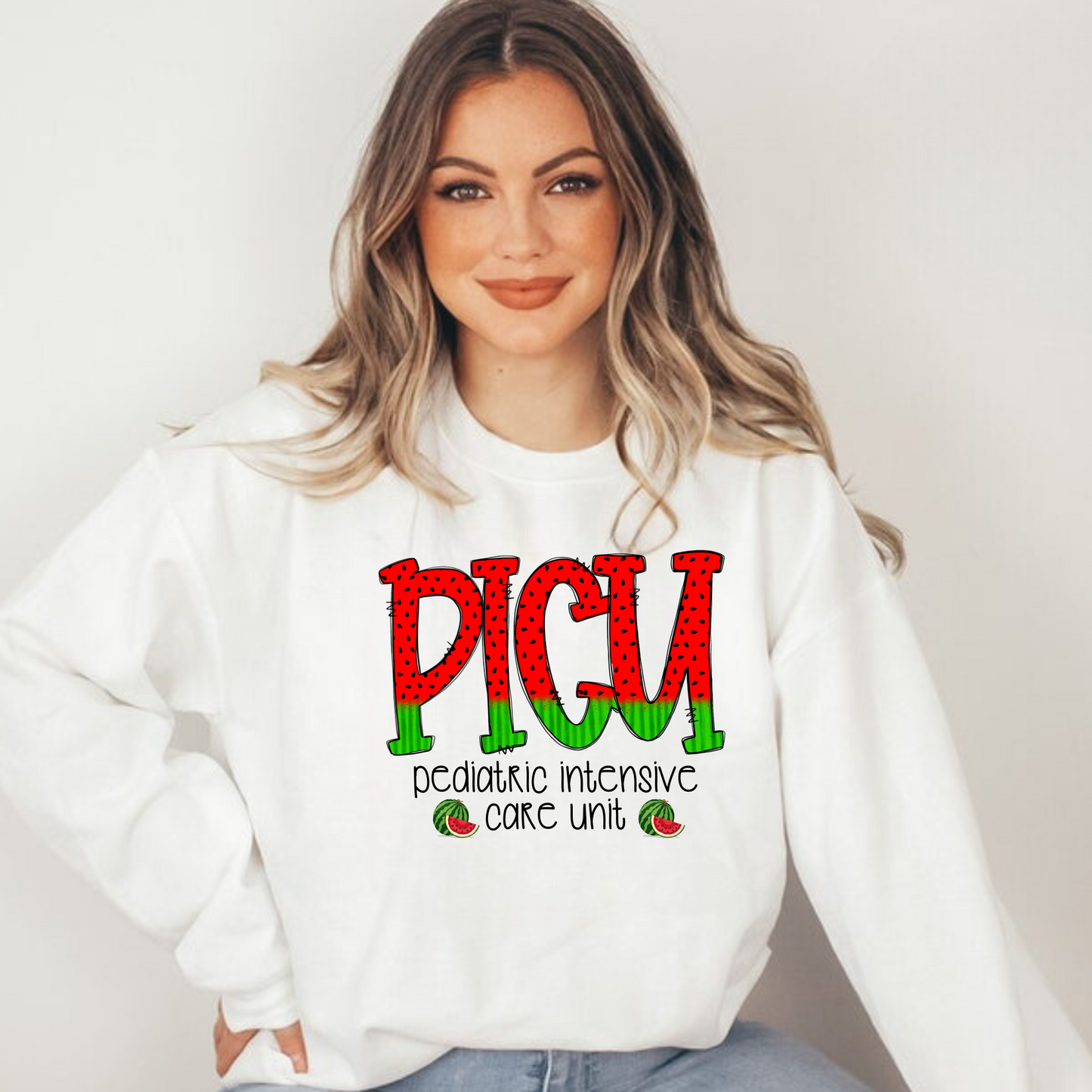 PICU Nurse Crewneck Sweatshirt