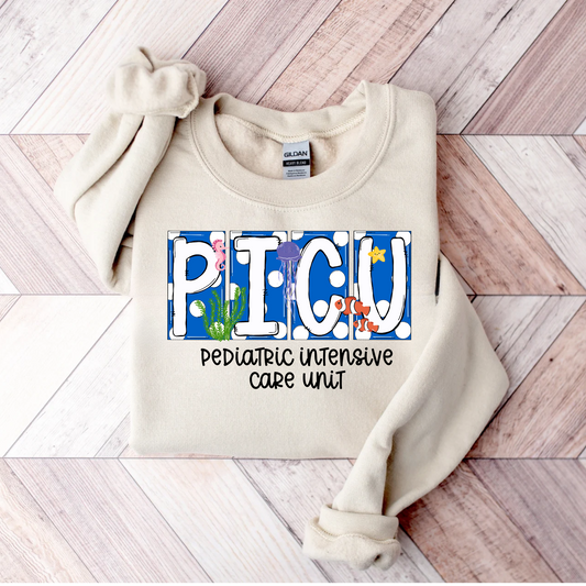 PICU Nurse Crewneck Sweatshirt
