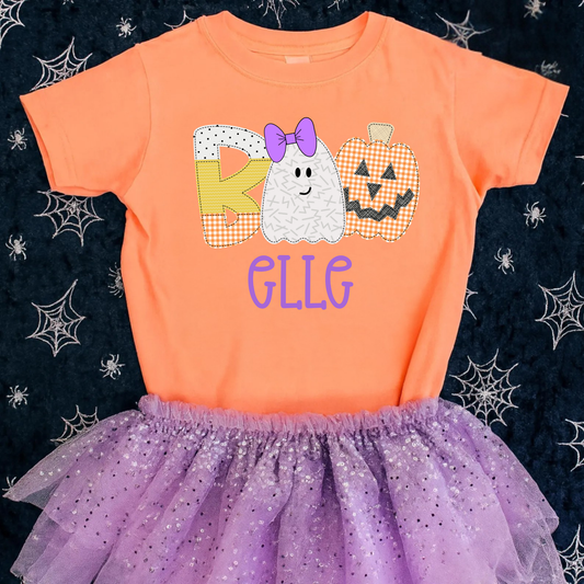 Personalized Halloween Boo Shirt for Girls
