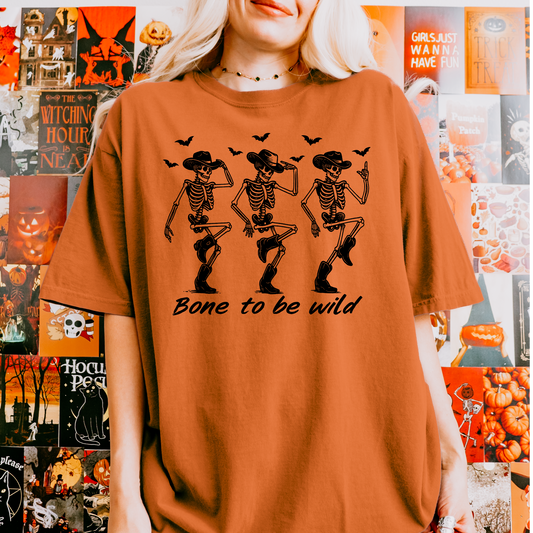 Halloween Skeleton Cowboy Shirt Comfort Colors