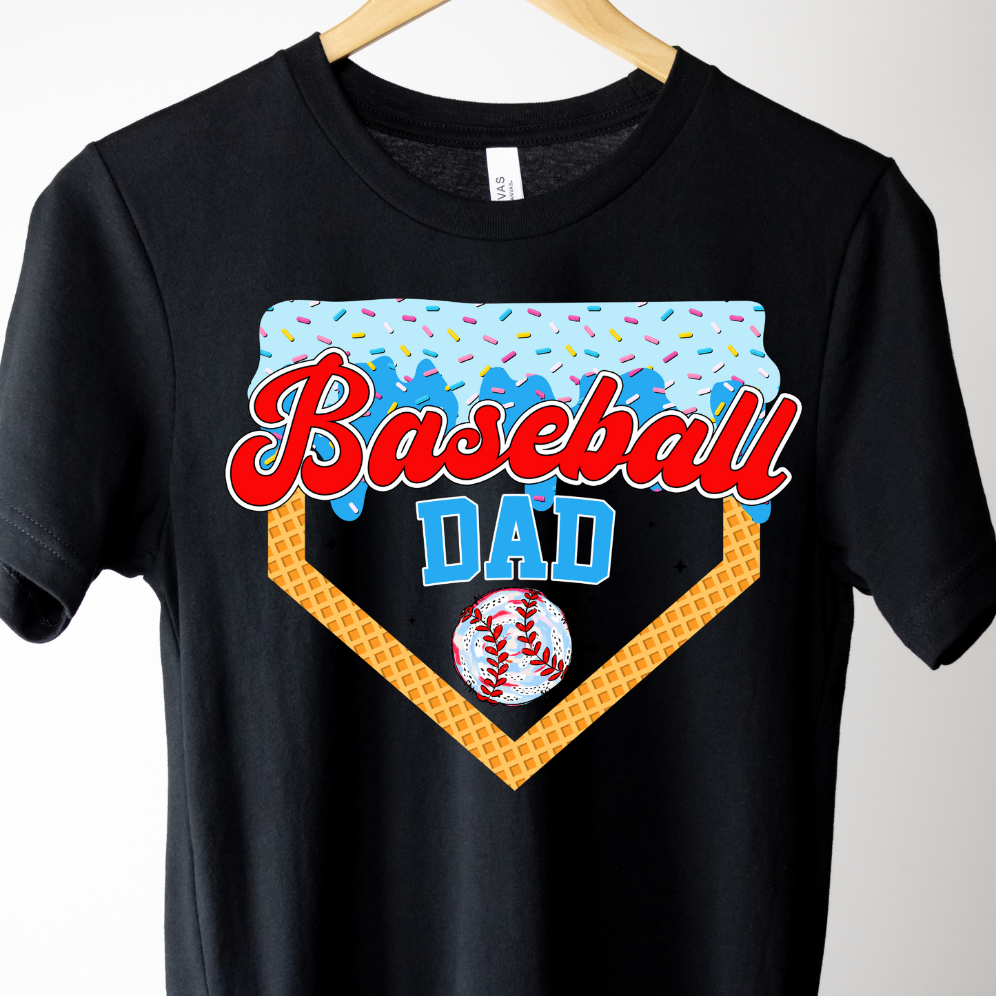 Baseball Dad | Baseball Ice Cream Drip Shirt